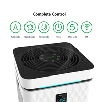 Ozone bleu personnel industriel électrostatique avec purificateur d'air à affichage led pour la maison grande pièce
