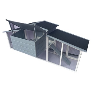 XPT010 Poulailler en bois gris moderne pour animaux de compagnie en plein air ferme maison poulet course pour animaux de compagnie pour jardin poulet course - Product Image 2