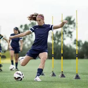 축구 훈련 장비 민첩성 슬라롬 극 세트 축구 민첩성 훈련 폴플라스틱 코칭 스틱 - Product Image 2