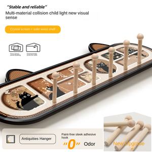 Appendiabiti da <span class=keywords><strong>porta</strong></span> in MDF stile antico con gatto, portaoggetti per chiavi, borse, cappotti e cappucci, con pannello forato - Product Image 3