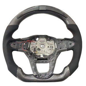 Volant en fibre de carbone forgée avec LED pour Seat <span class=keywords><strong>Cupra</strong></span> <span class=keywords><strong>Leon</strong></span> KL8 VZ Cup 2.0TSI 4 roues motrices 310 ch Année modèle 2022 - Product Image 1