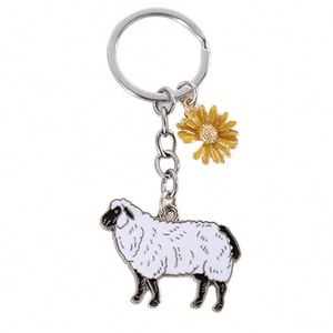 Nouveau Porte-clés en métal motif Vache Fleur de dessin animé, Chaîne de téléphone mignonne, Pendentif de sac, Décoration animale personnalisable - Product Image 5