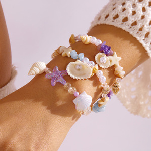Pulsera Bohemia <span class=keywords><strong>de</strong></span> Verano con Estrellas <span class=keywords><strong>de</strong></span> Mar y Conchas para Mujer, Pulsera <span class=keywords><strong>de</strong></span> Cuentas <span class=keywords><strong>de</strong></span> Arroz Coloridas, Joyería <span class=keywords><strong>de</strong></span> Amistad, Regalos - Product Image 2