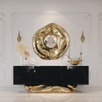 Boca Do Lobo Moderne De Luxe En Laiton Art Décor Miroir À La Main Nouvelle Console pour Salon Mur Décoration de La Maison
