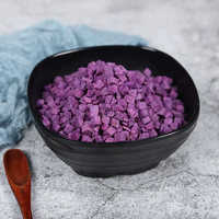100% Natuurlijke Hete Aanbieding Gefreeze-droogde Paarse Zoete Aardappelblokjes Knapperig Fruit voor Cereal Snack