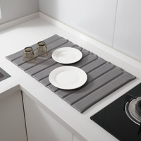 Tapis de cuisine classique en pierre de haute qualité, pliable, avec housse amovible, super absorbant, séchage rapide, emballé en carton pour la cuisine