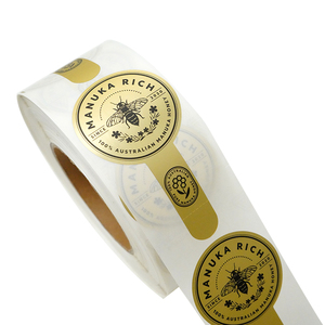 Hình Dạng Tùy Chỉnh Không Thấm Nước Dính Nhãn Thực Phẩm Cho Mật Ong Jar Bao Bì Với Chất Liệu Vinyl Và Nước Mắt Dòng - Product Image 2