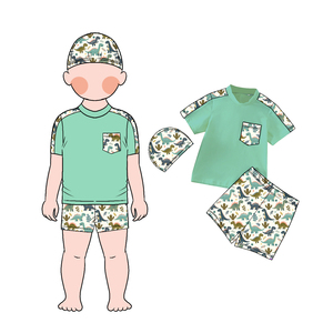 <span class=keywords><strong>Maillot</strong></span> <span class=keywords><strong>de</strong></span> <span class=keywords><strong>bain</strong></span> pour bébé garçon Little Glow Kid en gros avec bonnet <span class=keywords><strong>de</strong></span> <span class=keywords><strong>bain</strong></span> inclus, en tissu résistant à la décoloration et durable, idéal pour l'apprentissage <span class=keywords><strong>de</strong></span> la natation des enfants - Product Image 5