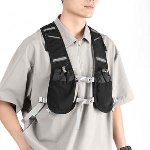 Men's Lightweight Sports Vest Bag <b>Outdoor</b> Mobile Phone <b>Storage</b> Chest Bag Sports Hydration Phone Holder Vest for Hiking - Product Image 2