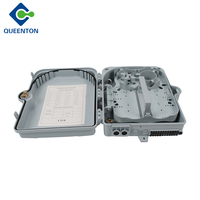 Boîtier de distribution de fibre optique extérieur ABS 16/24 cœurs, niveau de protection IP 65, boîtier terminal de fibre optique gris