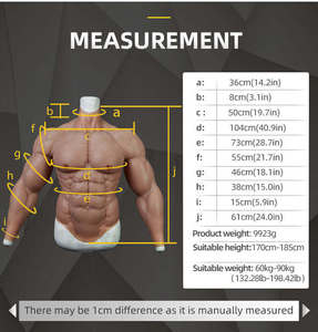 Trajes Musculares de Silicona Completos con Venas, Pecho Masculino, para Crossdresser, Cosplay, Accesorios de Cine y Televisión - Product Image 6