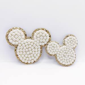 Parche adhesivo de chenilla para la cabeza de <span class=keywords><strong>Minnie</strong></span> Mouse, parche adhesivo con borde brillante de Disney Park - Product Image 4