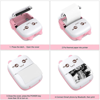 Mini imprimante thermique portable pratique, imprimante d'étiquettes thermiques sans fil pour enfants, cadeau pour enfants, impression à domicile et au travail avec des autocollants