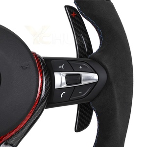 <span class=keywords><strong>Volante</strong></span> Deportivo de Fibra de Carbono con Botones Rojos M1 M2 y Luces LED para BMW F01 F02 F10 F20 F22 F30 F32 M3 F80 M4 F82 M2 F87 - Product Image 4