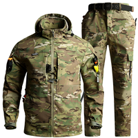 Ensemble camouflage léger printemps/automne - Vêtements de travail multifonctionnels, résistants à l'usure et camouflants pour une utilisation en extérieur et tactique