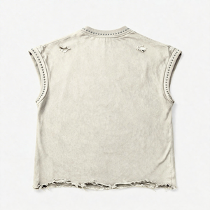 Camisetas Blancas DiZNEW con Logotipo Personalizado, Impresión 3D, Estilo Urbano, Transpirables, Lavadas, Desgastadas, 260 g/m², para Hombre - Product Image 2