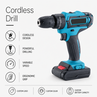 Ensemble de perceuse sans fil 55N.m 20V sans balais 13mm sans clé 2 vitesses 6.0Ah, kit de visseuse électrique pour la construction, la maison et le bricolage, ensemble de perceuse combinée