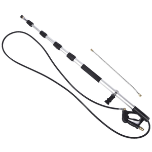 Poteau télescopique de 18 pieds pour laveuse à haute pression baguette d'extension détachable pour usage domestique pour le nettoyage des murs extérieurs avant-toit toits Nouveau - Product Image 1