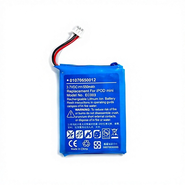 REAL CAP Replacement Battery EC003 EC007 for Ipod Mini 1 2 Gen MP3 1Gen 2Gen A1051 MP4 Rechargeable Li-Ion Digital Batteries OEM
