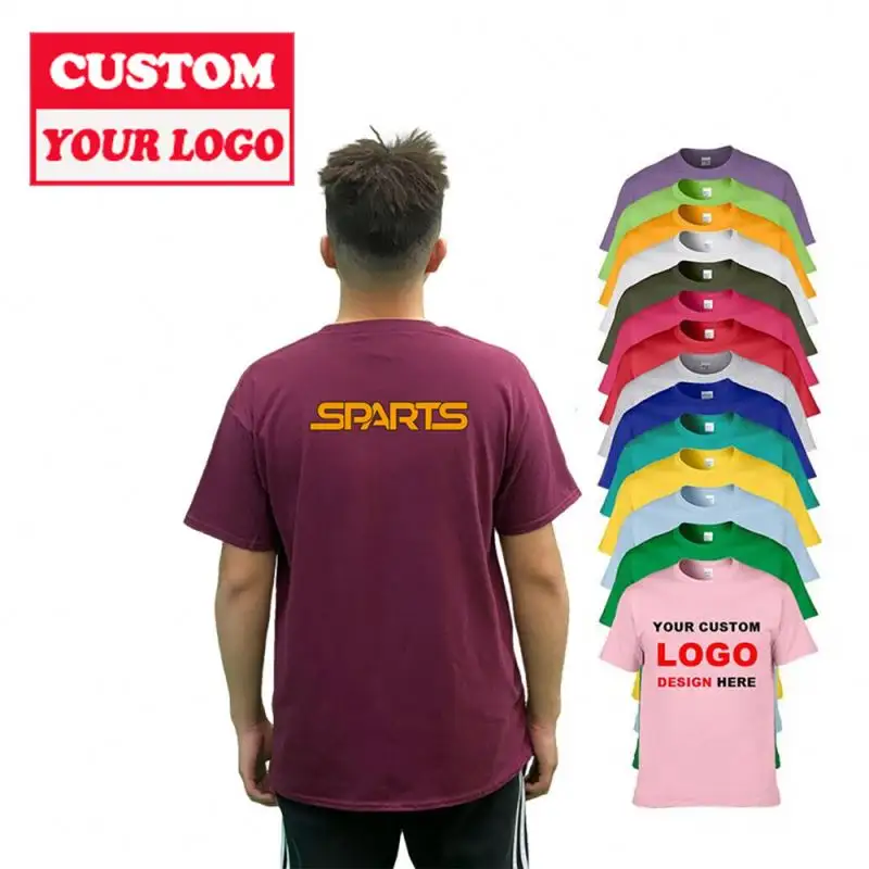 Design Your Own Logo Full Color Back Print T Shirt Mens Advertising Cheap T Shirt Printing