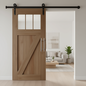 Poignée de porte coulissante moderne en acier inoxydable brossé, type échelle ronde, pour verre de 8-12 mm et porte en bois de 40-45 mm - Product Image 2