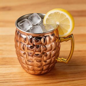 Moscow Mule <b>Mug</b> 401-500ml Stainless Steel Cocktail Beer <b>Mug</b> Durable Pineapple Design - Product Image 2