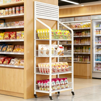 Étagères de présentation multifonctionnelles en métal à plusieurs niveaux pour supermarchés, non pliables, pour magasins de proximité et usage domestique – Vente en gros