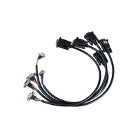 Cable Divisor DB9 RS232 Personalizado, 4 Machos DB9 a 1 Hembra DB9, Arnés de Cables Blindado para Depuración de Instrumentos PLC Industriales