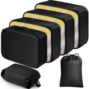 6 Pcs compression packing cubes 8 Packs Travel Luggage Organizers for suitcase