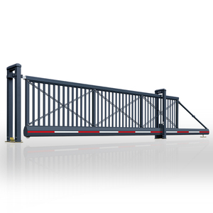 Puerta principal corredera eléctrica <span class=keywords><strong>industrial</strong></span>, puerta corredera en voladizo para entrada de servicio pesado para almacén - Product Image 5