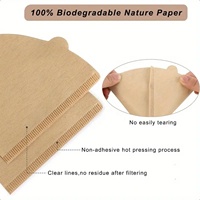 Envío Rápido, Papel de Filtro para Café V02, 2 #   Filtro de Café 100 Piezas/Paquete Sin Blanquear Ecológico Libre de PFAS Listo para Enviar