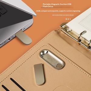 Libreta de Negocios de Alta Gama, Luminosa, con Carga Inalámbrica, Triple Pliegue, de Cuero PU, Personalizable, para Registro de Reuniones, con Caja de Regalo y Logotipo - Product Image 4