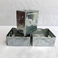 Boîtier de jonction métallique durable en acier galvanisé de 4 pouces carré pour montage facile sur profilé, modèle BPJS JXH-6