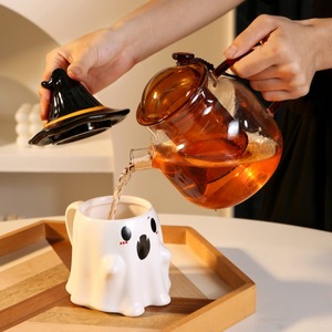 Tasse en céramique pour Halloween SYL, design de fantôme mignon, style dessin animé, pour s'amuser, petit déjeuner, cadeaux d'Halloween, tasse à lait en gros - Product Image 2