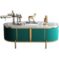 Table à thé en bois MDF avec dessus en marbre avec tiroir pour salon Table à café fabriquée en usine Vente en gros