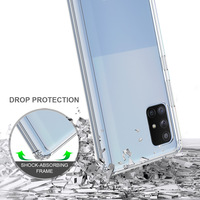 Coque de téléphone de couverture arrière en TPU hybride acrylique transparent pour Samsung Galaxy M51 M52 A73 A14 A55