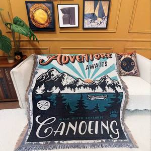 Usine pas cher montagnes pittoresques décoratif loisirs couverture dessin animé tricoté jeter canapé couverture voyage tente couverture <span class=keywords><strong>lit</strong></span> couverture - Product Image 1