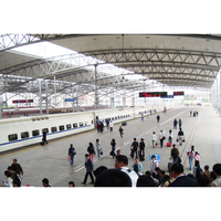 Structure en acier préfabriquée sur mesure à longue portée pour gare ferroviaire, bâtiment à ossature de toit à grande portée