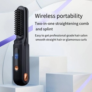 Peigne Lisseur Sans Fil Portable pour Cheveux, Outil de Lissage et de Bouclage à Ions Négatifs pour Personnes Paresseuses, Protection des Cheveux - Product Image 3