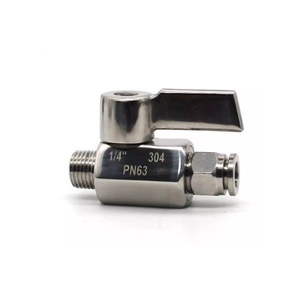 <span class=keywords><strong>Shut</strong></span>-off Ball <span class=keywords><strong>valve</strong></span> pn63 thép không gỉ Mini Ball <span class=keywords><strong>valve</strong></span> với nhanh chóng-cắm ống cắm nối - Product Image 3