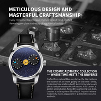 Montre automatique pour homme avec cadran œil de tigre, heure sauteuse, acier inoxydable 316L, verre saphir, mécanique, personnalisable, marque privée, OEM
