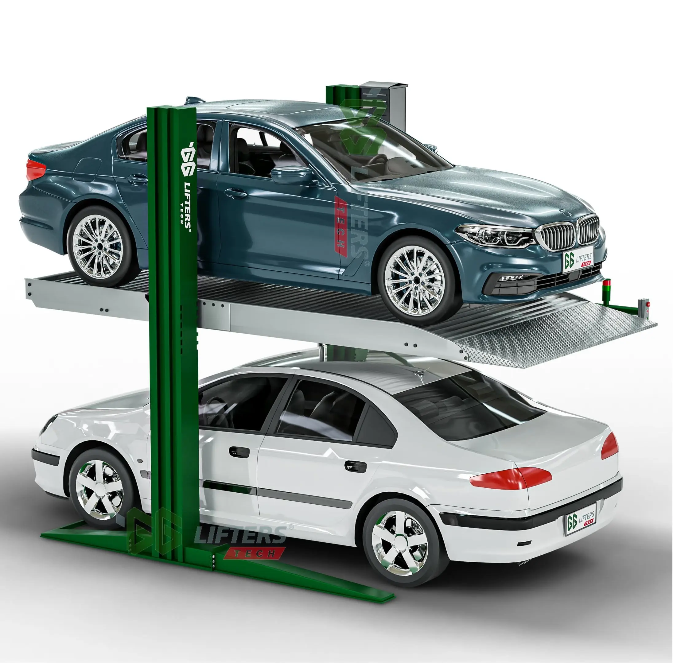 Dubbeldeks Auto Opslag Parking Lift Apparatuur Voor Efficiënt Voertuig Parkeren