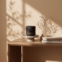 Bougies d'aromathérapie artisanales en pot de céramique de luxe, conçues sur mesure, à base de cire de soja et d'huiles végétales naturelles, senteurs variées, coffret cadeau pour les fêtes de Diwali.
