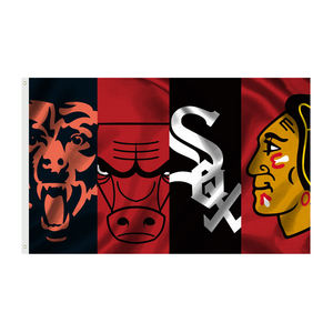 علم فريق كرة القدم الأمريكية (NFL) التسليم السريع مخصص الترويجية <span class=keywords><strong>3</strong></span> * 5FT البوليستر كرة القدم NFL علم و banner OF BEARS - Product Image 3