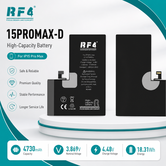 High Capacity Phone Battery Wholesale New Upgrade Replacement Battery for iPhone 15 Pro Max 100% Health 4730mAh
