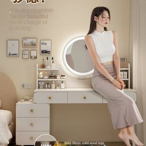 Gabinete de maquillaje integrado simple y moderno y <span class=keywords><strong>tocador</strong></span> para dormitorio Nuevo <span class=keywords><strong>tocador</strong></span> de dormitorio principal con espejo de maquillaje - Product Image 3