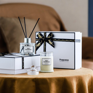 Difusor de Aromaterapia Artesanal con Varillas y Juego de Velas de Cera de Soja, Frasco de Vidrio Natural Ecológico, Regalo para el Día de la Madre, Ambientador - Product Image 2