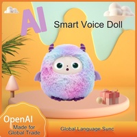 Peluche interactive IA, poupée robot électronique, compagnon vocal intelligent et émotionnel, animal en peluche avec chat vocal en 60 langues