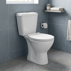 Nouvelle toilette économique en céramique, deux pièces, à poser au sol, avec double chasse cyclonique, pour salle de bain - Product Image 1