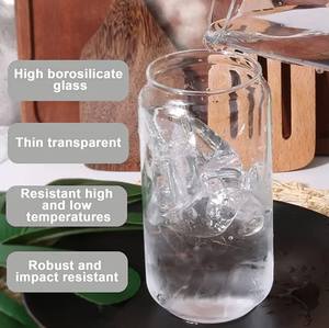 وعاء زجاجي شفاف بحجم 16 أونصة بنمط جديد من IKOO مزود بفرشاة وفرشاة من الزجاج الشفاف بحجم 16 أونصة - Product Image 3